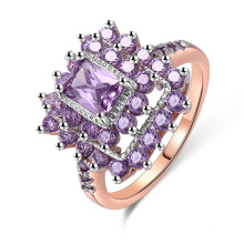 new jewelry 2018 925 silver ring with purple stone for wedding